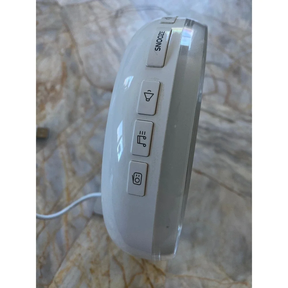 hOmeLabs Sunrise Alarm Clock HME040187N White LED Wake Up Light FM Radio